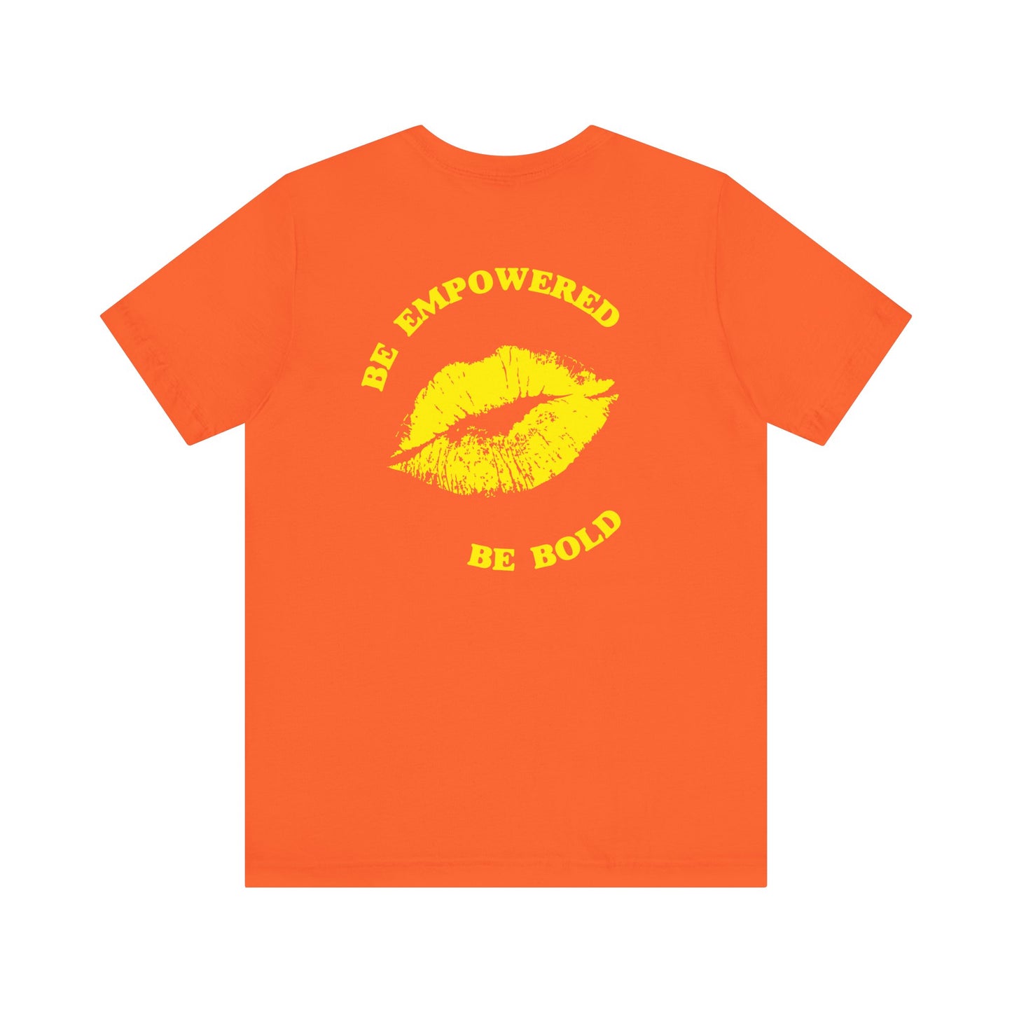 Be Empowered Be Bold Lipstick Tee Yellow