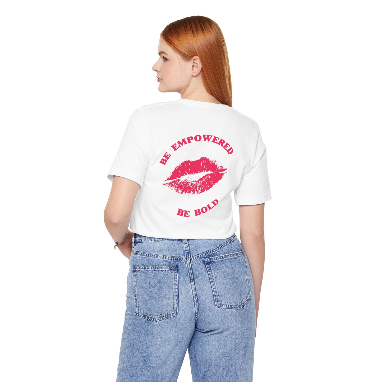 Be Empowered Be Bold Lipstick Tee Coral